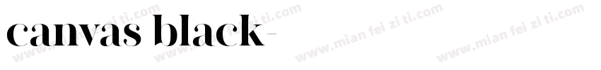 canvas black字体转换
